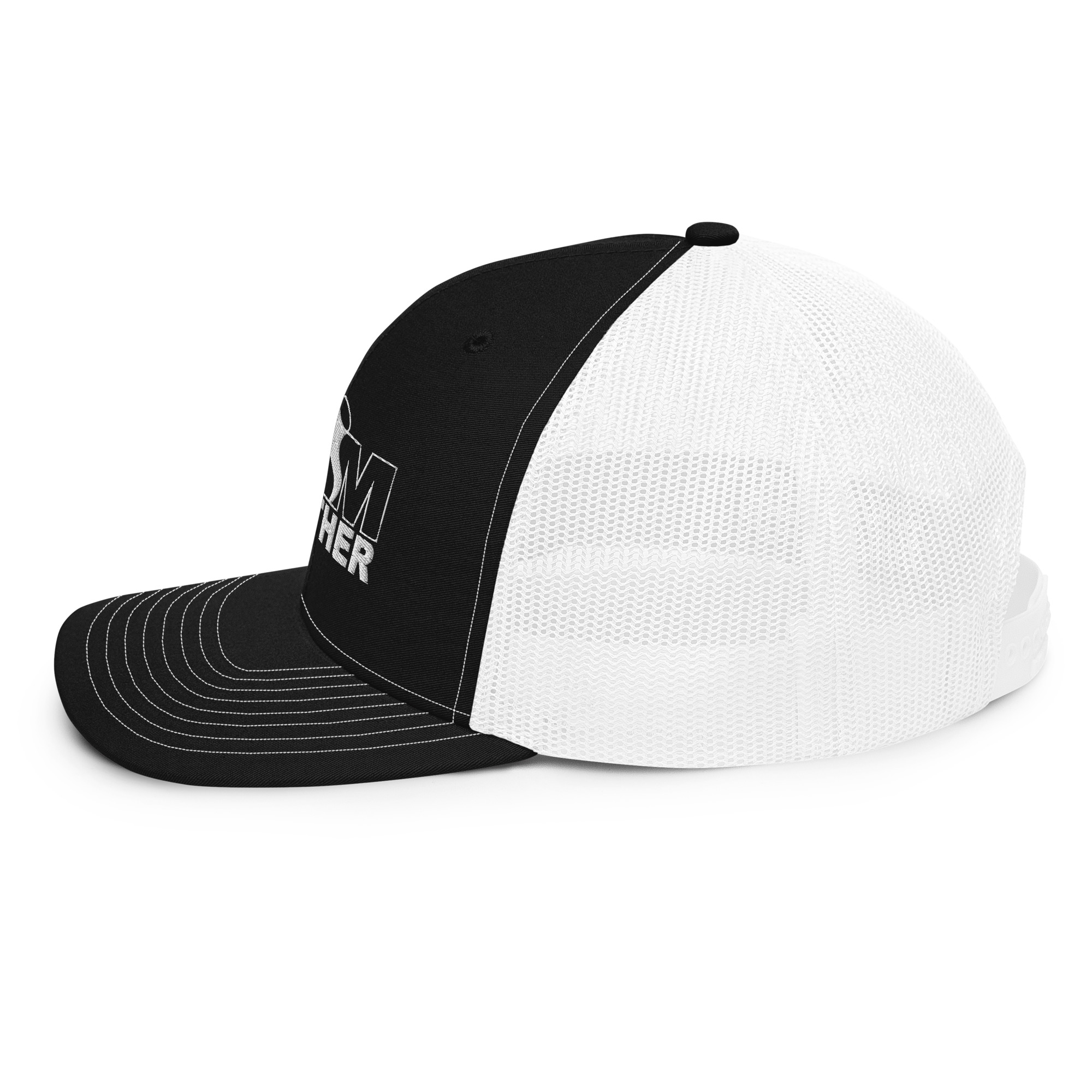 BAM Weather Trucker Cap All White Logo - Image 5