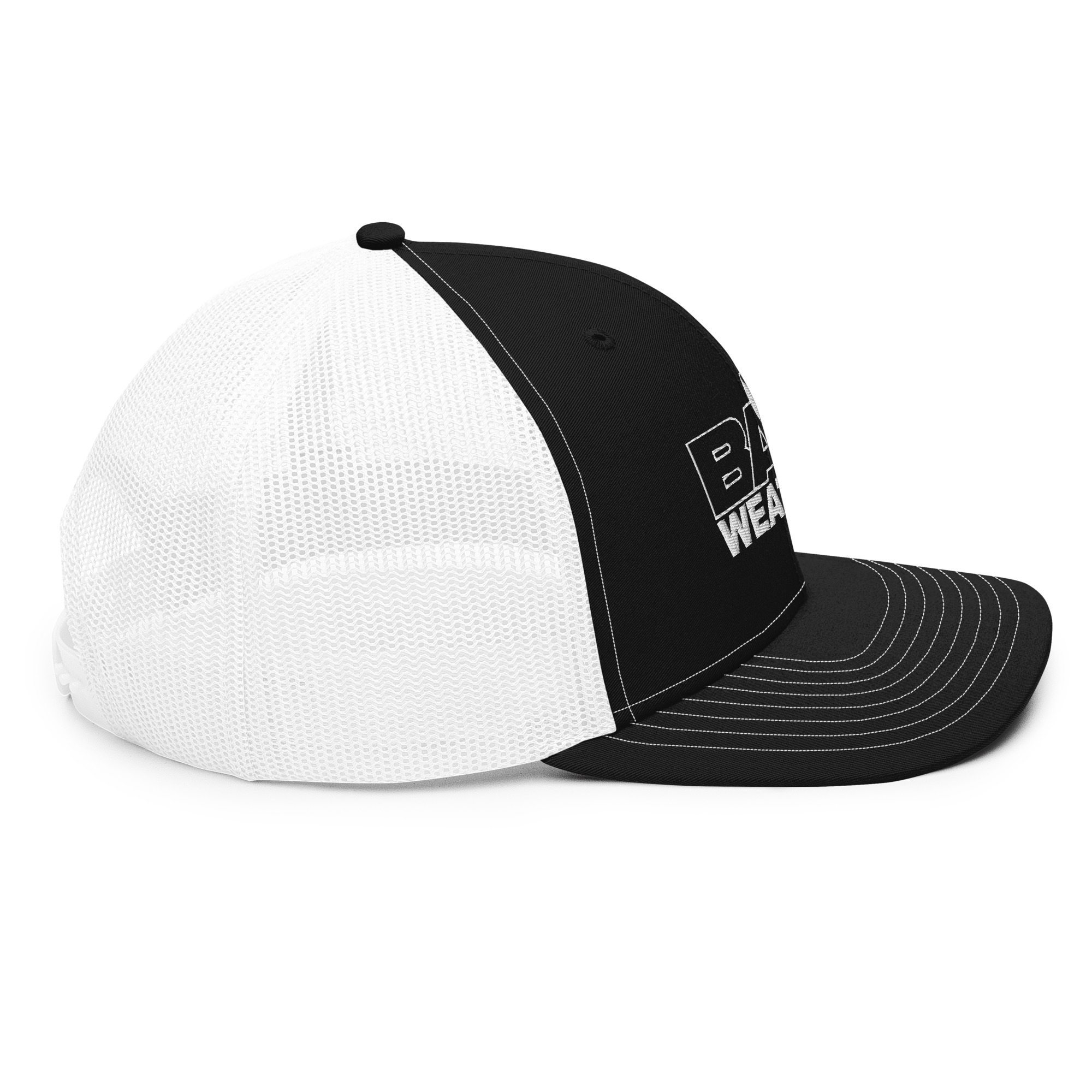 BAM Weather Trucker Cap All White Logo - Image 7