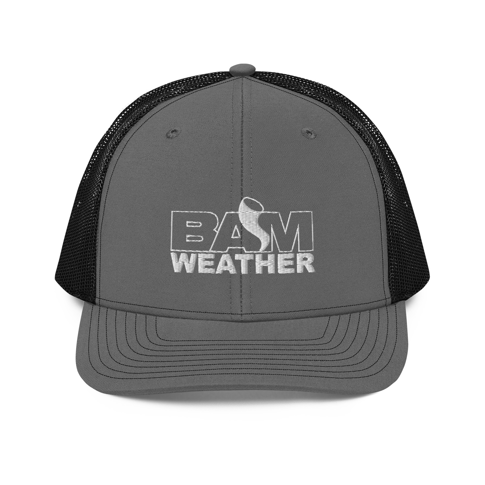 BAM Weather Trucker Cap All White Logo - Image 9